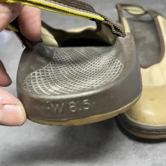 Chaco Devotee Slingback Sandals Womens Size 8.5 Slip On Brown Leather Closed Toe - Picture 9 of 9